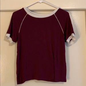 Maroon shirt sleeve shirt